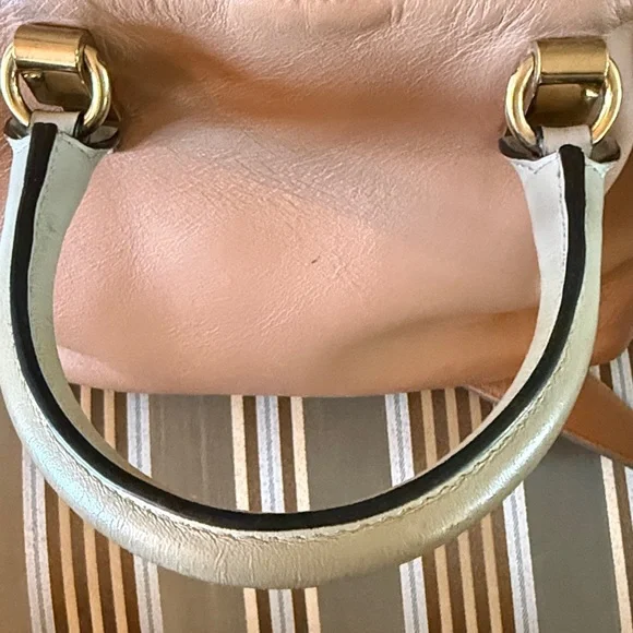 Chloe Baylee 2Way Satchel 🌟Stunning🌟 Bi-Color Leather Removable Adjustable Strap - Picture 8 of 16